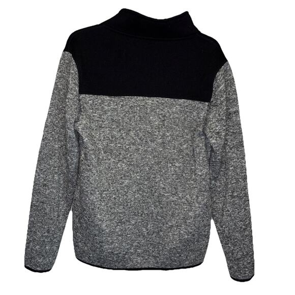 Men’s Eddie Bauer Quarter Zip With Pockets, Size Medium Gorpcore Black And Grey - Picture 2 of 8